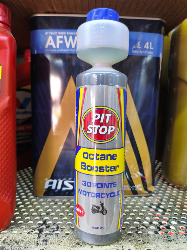 اوکتان سوخت PIT STOP بیشتر برای استفاده در موتور سیکلت