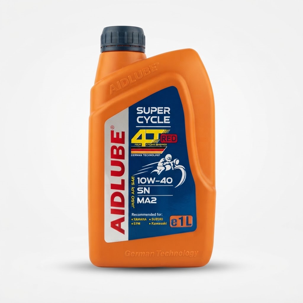 روغن موتور سیکلت ایدلوب JASO MA2 Aidlube 10W-40 SN (Red Label) حجم 1 لیتری