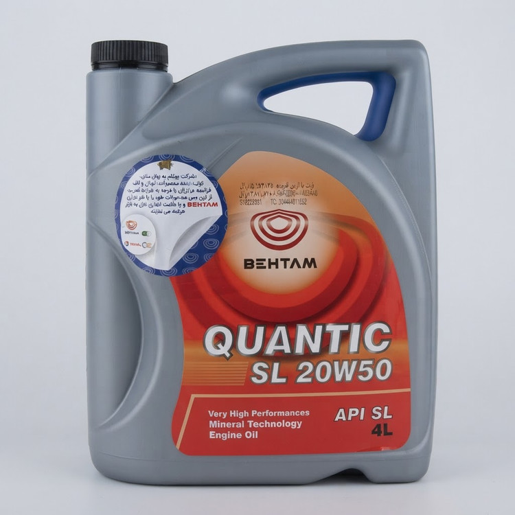 روغن موتور خودرو بهتام 20W50 SL Quantic حجم 4 لیتر