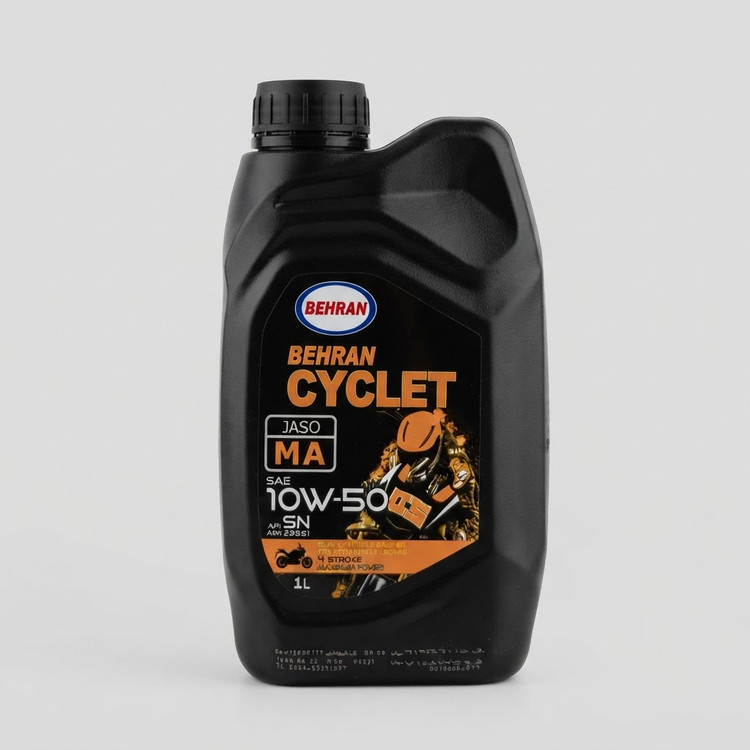 روغن موتور سیکلت بهران SN 10w-50 Jaso MA حجم 1 لیتری