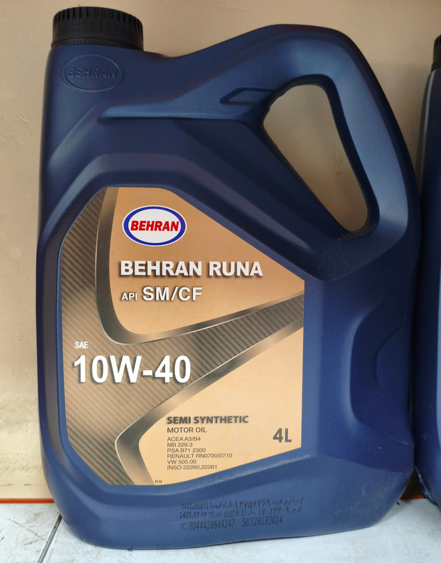 روغن موتور بهران رانا 10w40 SM حجم 4 لیتری